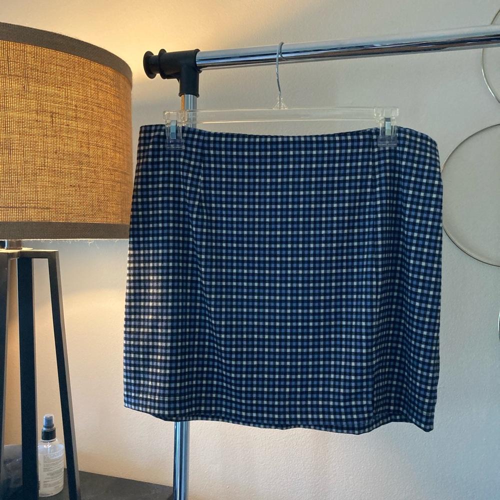 Wild Fable Blue Plaid Skirt